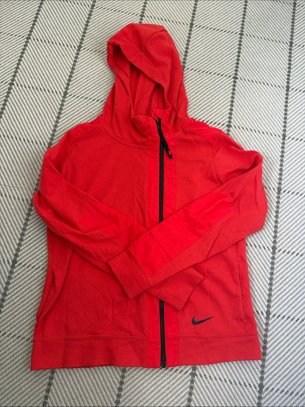 Nike Red Zip-Up Hoodie with Hood